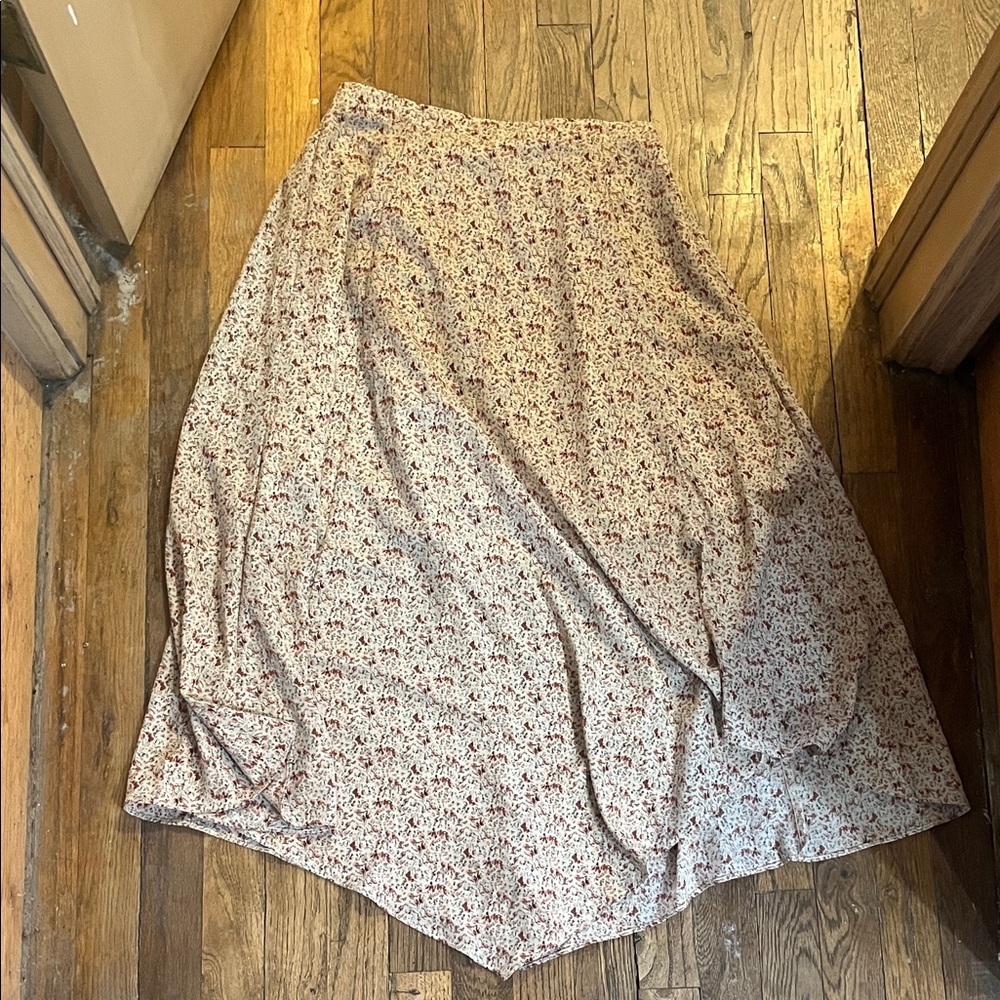 Wishlist Beige Floral A-Line Skirt